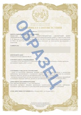 Образец Сертификат СТО 01.064.00220722.2-2020 Владимир Сертификат СТО 01.064.00220722.2-2020 